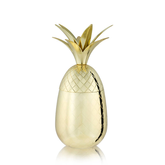 Pacific™ Gold Plated Pineapple Mai Tai Tumbler with Lid